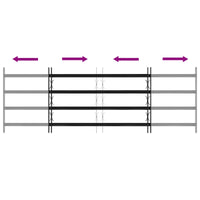 Griglia Finestra Nero 175 x 60 cm Acciaio verniciato a polvere 42020566