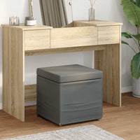 Pouf Grigio scuro Tessuto e Legno Ingegnerizzato 876744