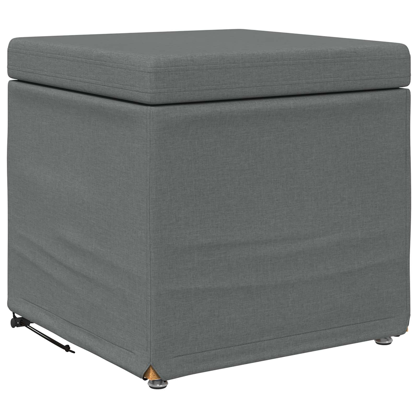 Pouf Grigio scuro Tessuto e Legno Ingegnerizzato 876744