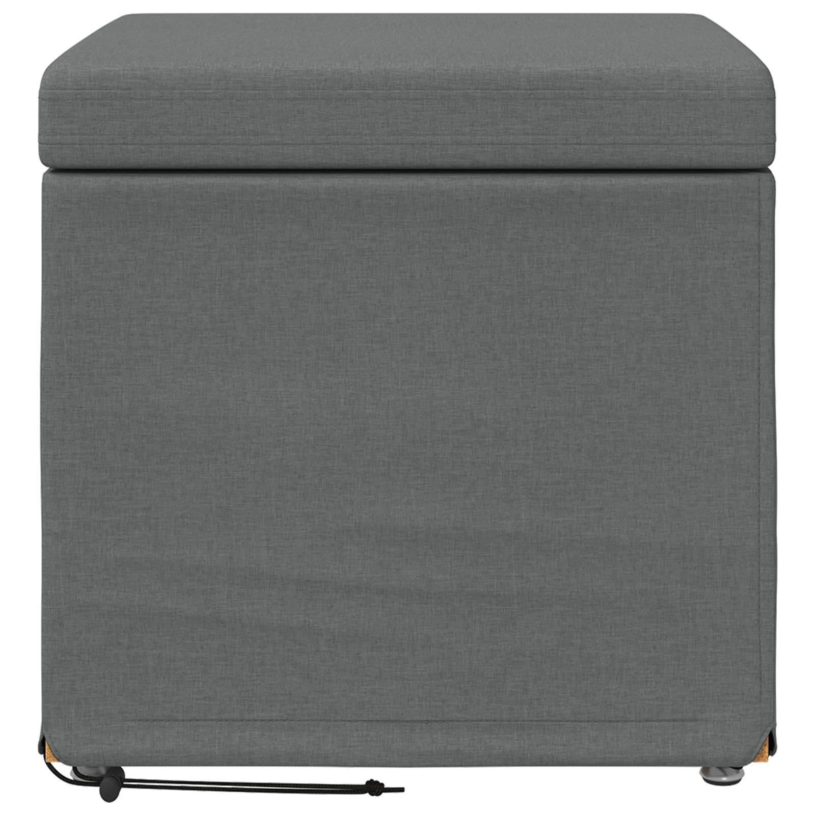 Pouf Grigio scuro Tessuto e Legno Ingegnerizzato 876744
