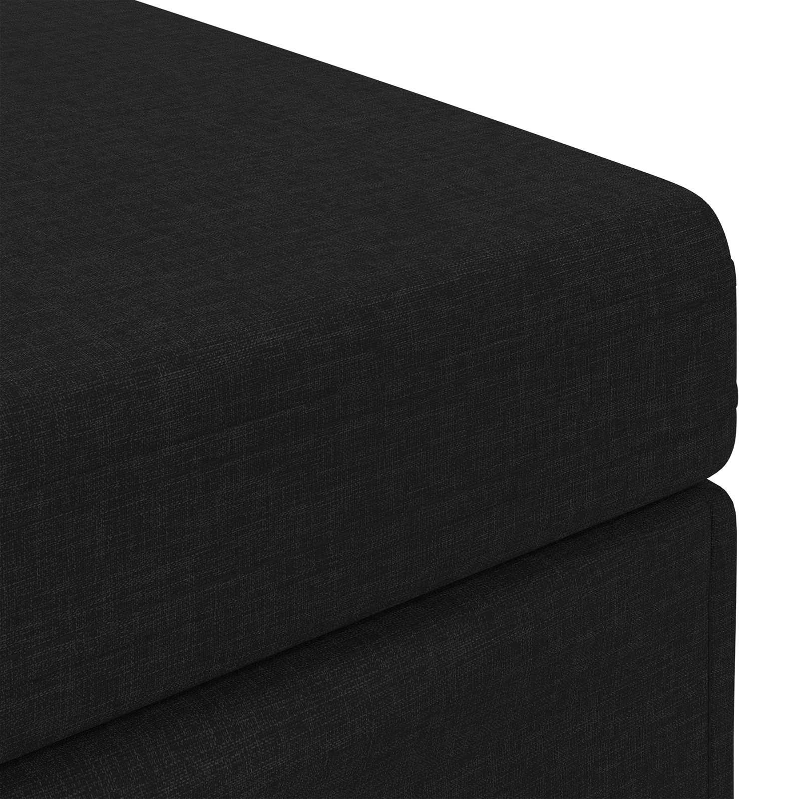 Pouf Nero 41 x 41 x 40 cm Tessuto e Legno Ingegnerizzato 876745