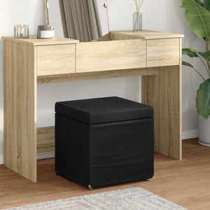 Pouf Nero 41 x 41 x 40 cm Tessuto e Legno Ingegnerizzato 876745