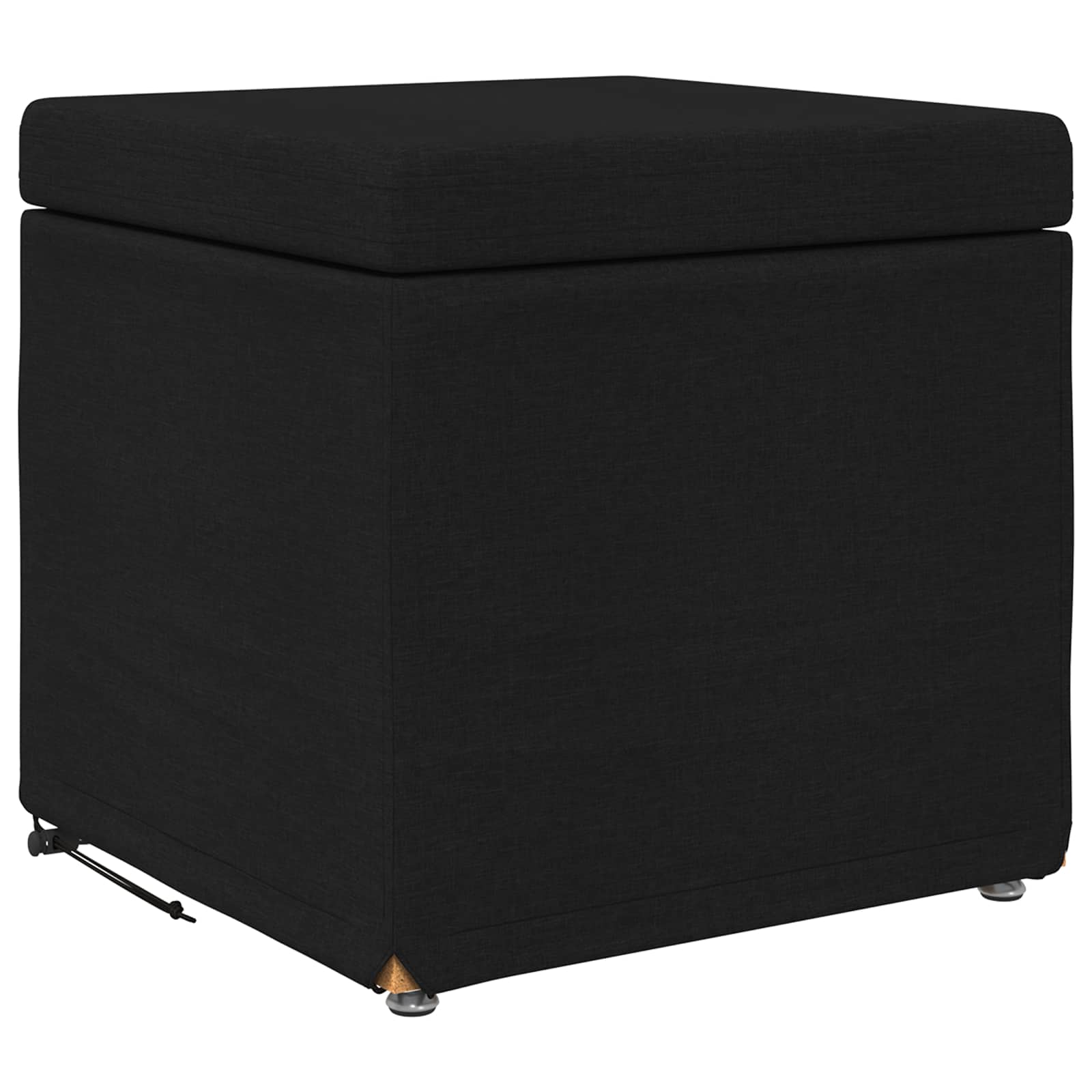 Pouf Nero 41 x 41 x 40 cm Tessuto e Legno Ingegnerizzato 876745