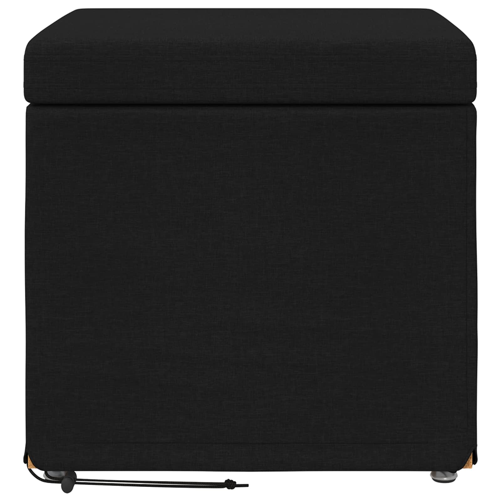 Pouf Nero 41 x 41 x 40 cm Tessuto e Legno Ingegnerizzato 876745