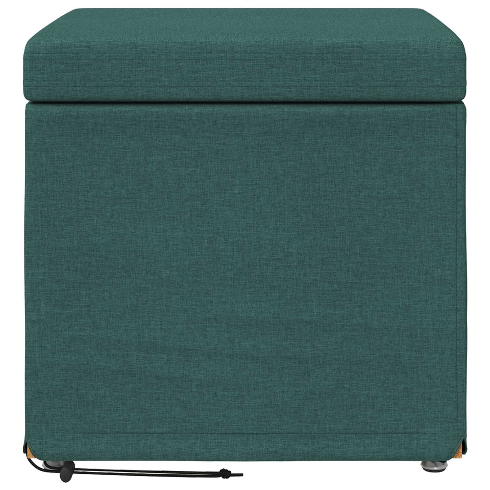 Pouf Verde Scuro 41 x 41 x 40 cm Tessuto e Legno Ingegnerizzato 876746