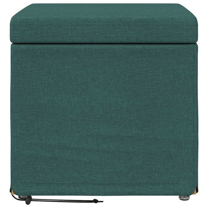 Pouf Verde Scuro 41 x 41 x 40 cm Tessuto e Legno Ingegnerizzato 876746