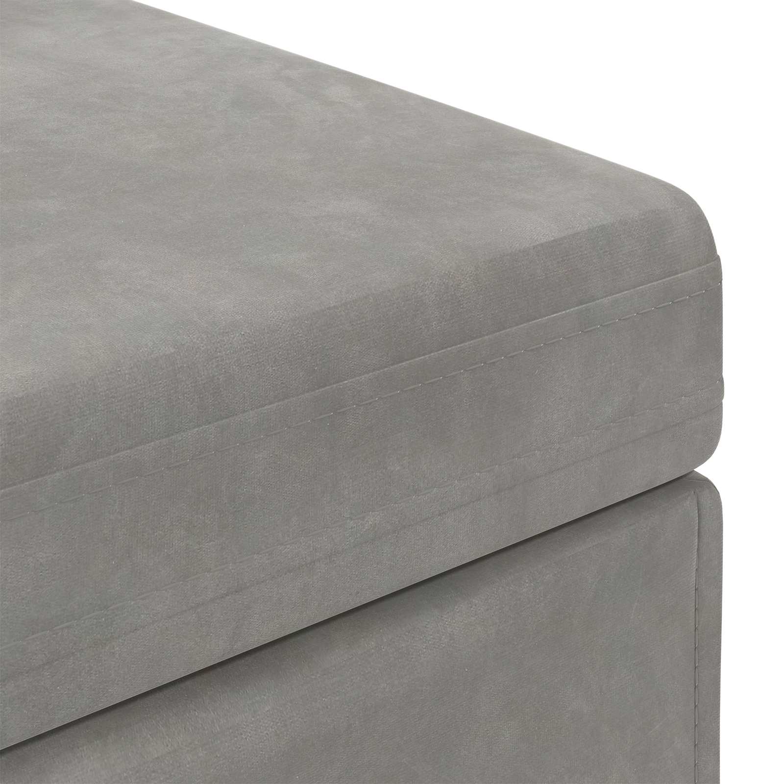 Pouf Grigio chiaro Velluto e Legno Ingegnerizzato 876750