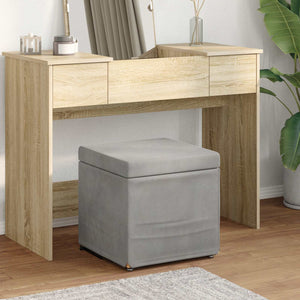 Pouf Grigio chiaro Velluto e Legno Ingegnerizzato 876750