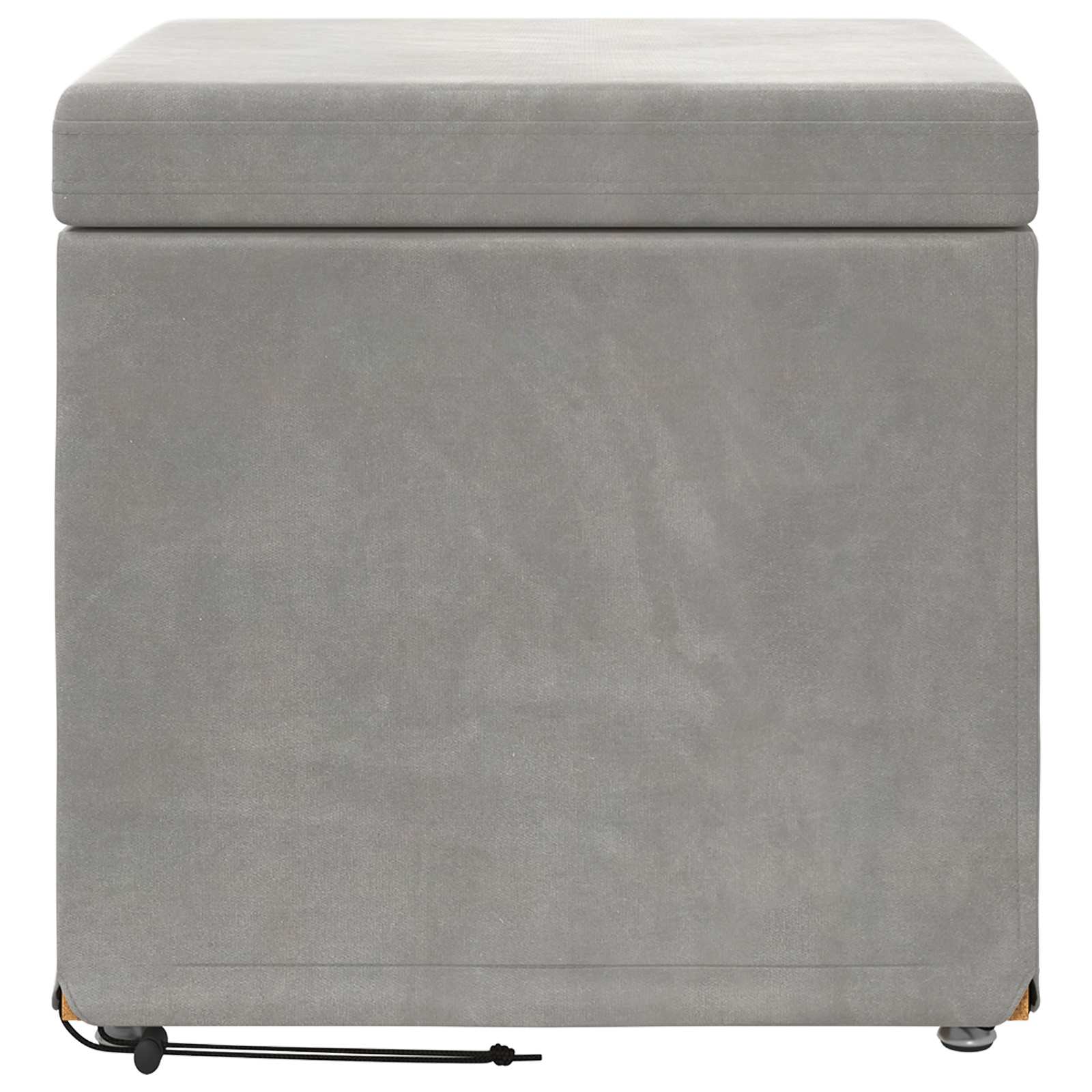 Pouf Grigio chiaro Velluto e Legno Ingegnerizzato 876750