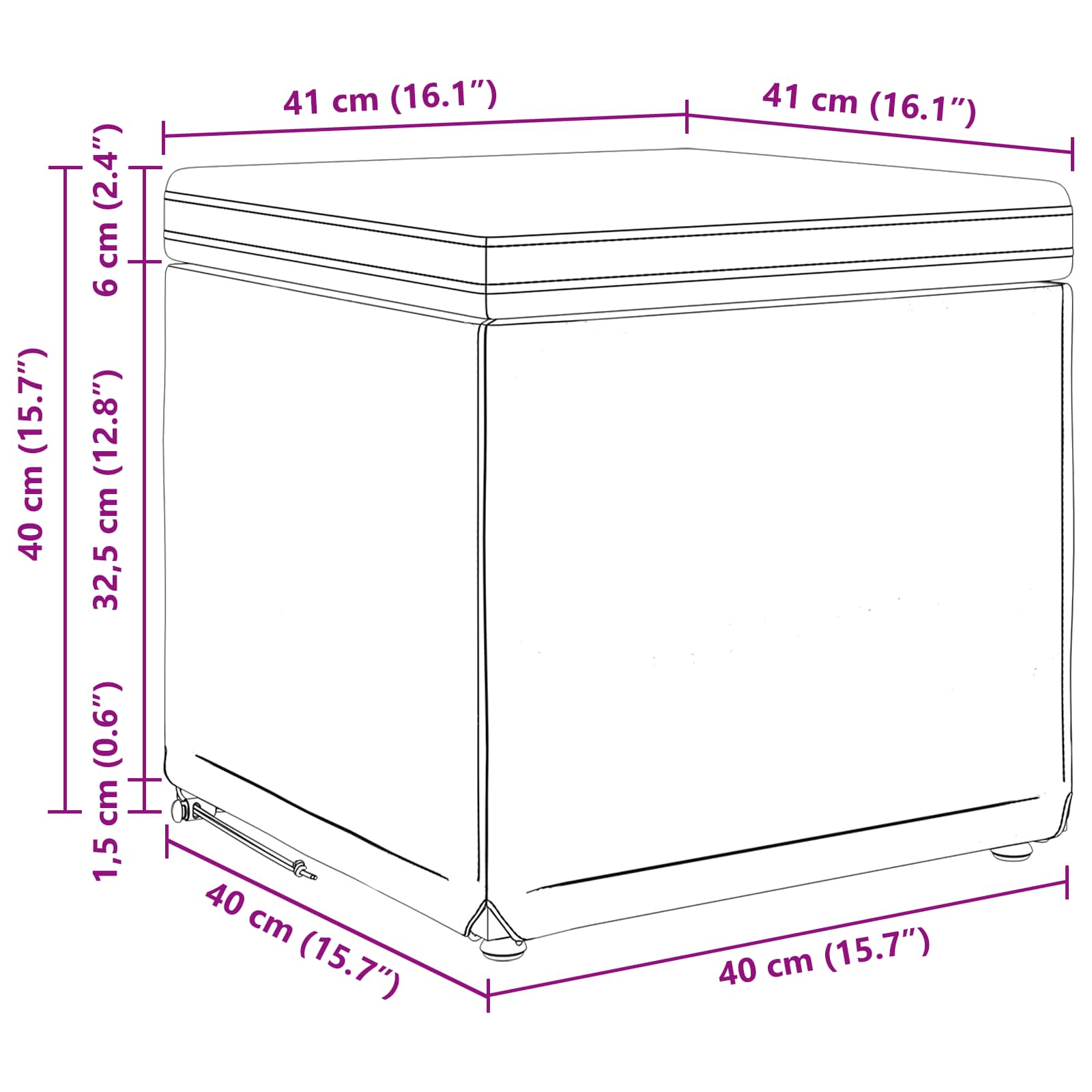 Pouf Grigio chiaro Velluto e Legno Ingegnerizzato 876750