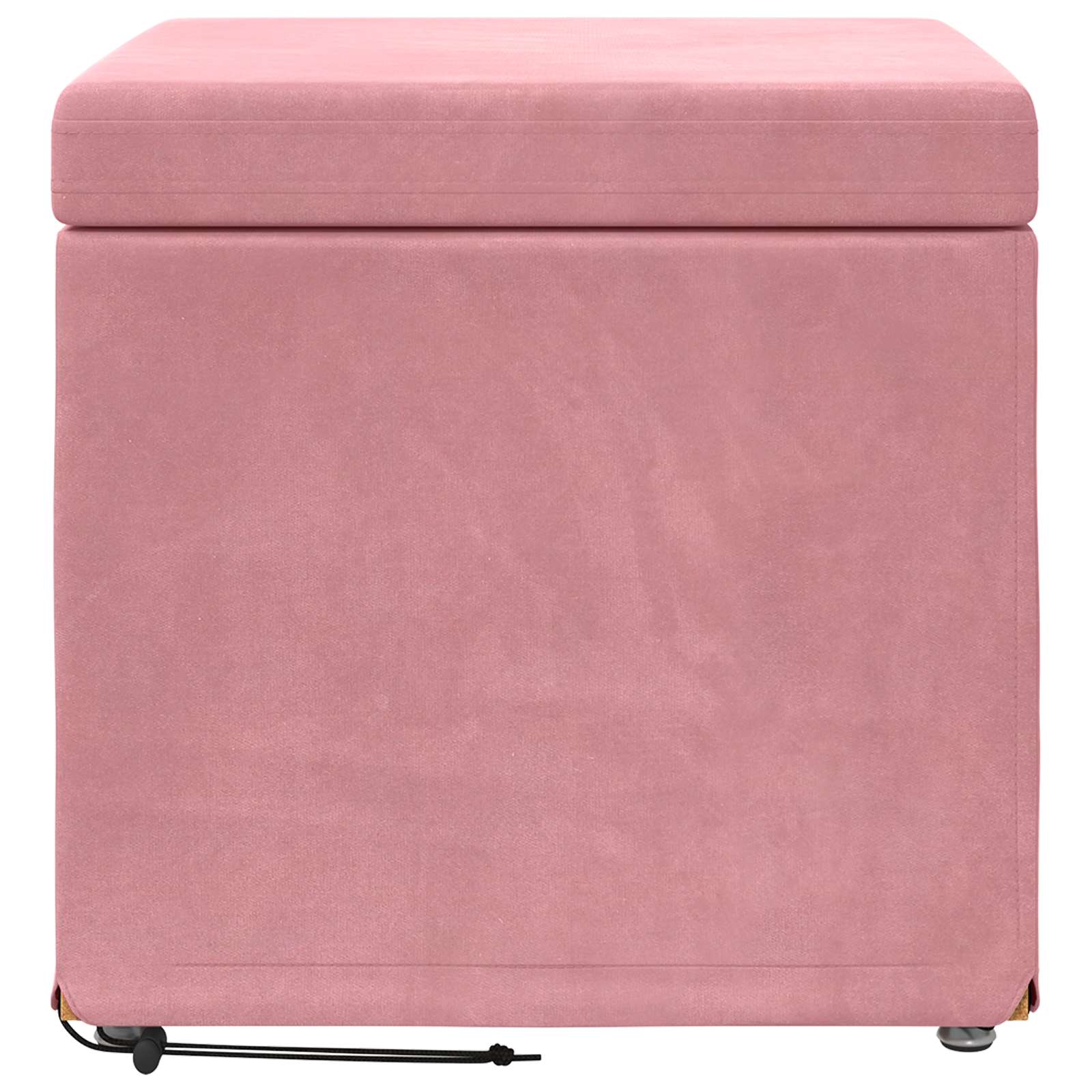 Pouf Rosa 41 x 41 x 40 cm Velluto e Legno Ingegnerizzato 876753