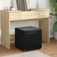 Pouf Nero 41 x 41 x 40 cm Velluto e Legno Ingegnerizzato 876754