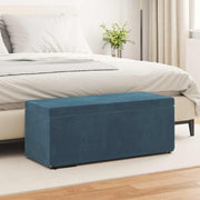 Pouf Blu 101 x 41 x 40 cm Velluto e Legno Ingegnerizzato 876794