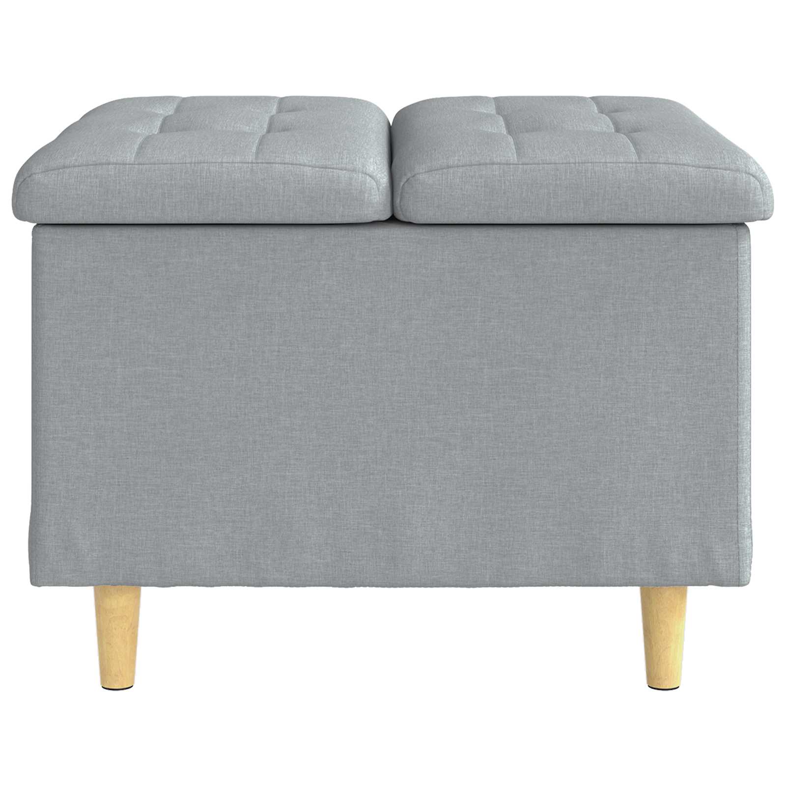 Sgabello Button Grigio chiaro 60 x 60 x 45 cm Tessuto 876818