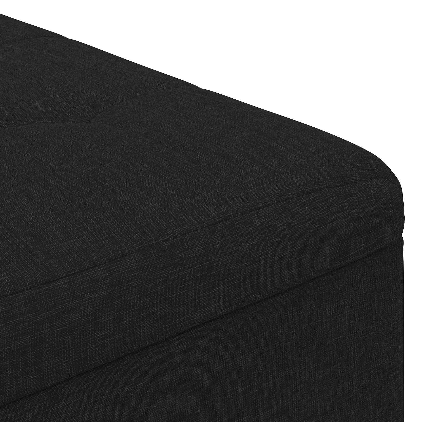 Sgabello Button con cuscino Nero 60 x 60 x 45 cm Tessuto 876820
