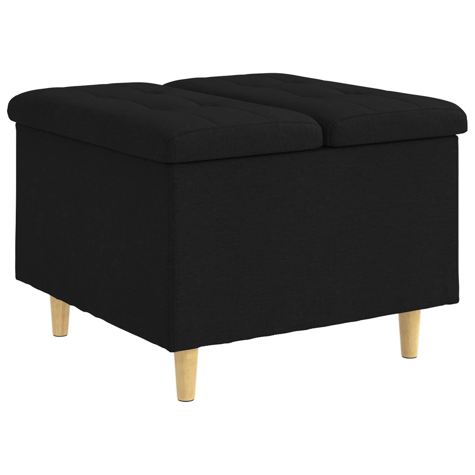 Sgabello Button con cuscino Nero 60 x 60 x 45 cm Tessuto 876820