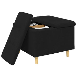 Sgabello Button con cuscino Nero 60 x 60 x 45 cm Tessuto 876820