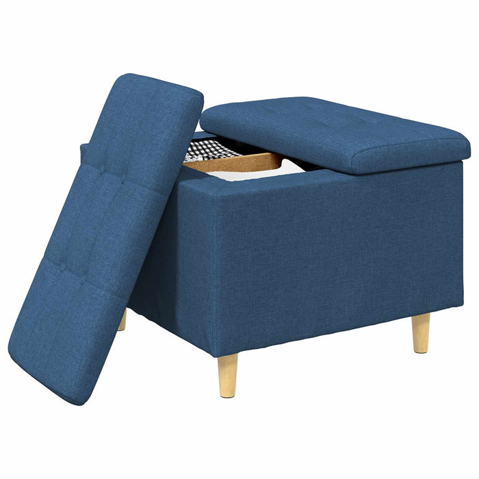 Sgabello Button con cuscino Blu 60 x 60 x 45 cm Tessuto 876823
