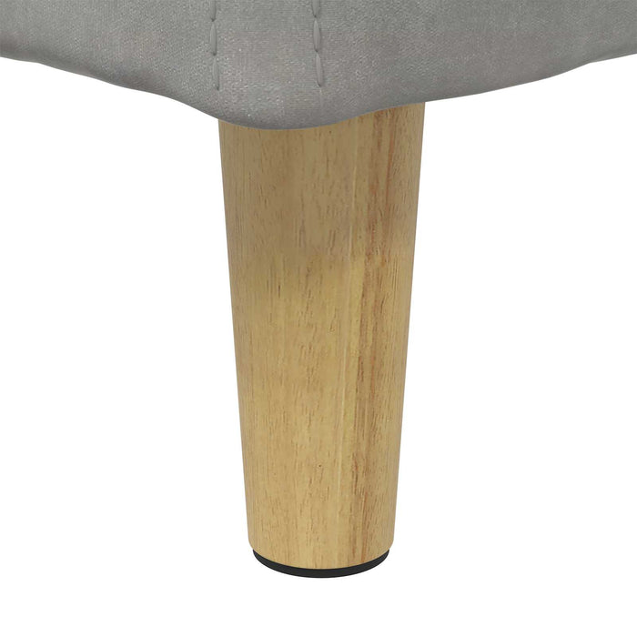Sgabello Button Grigio chiaro 60 x 60 x 45 cm Velluto 876825