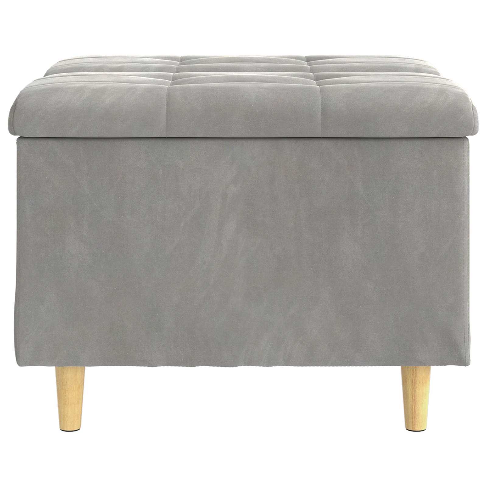 Sgabello Button Grigio chiaro 60 x 60 x 45 cm Velluto 876825