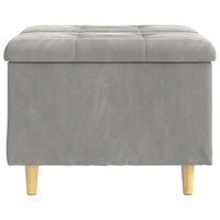 Sgabello Button Grigio chiaro 60 x 60 x 45 cm Velluto 876825