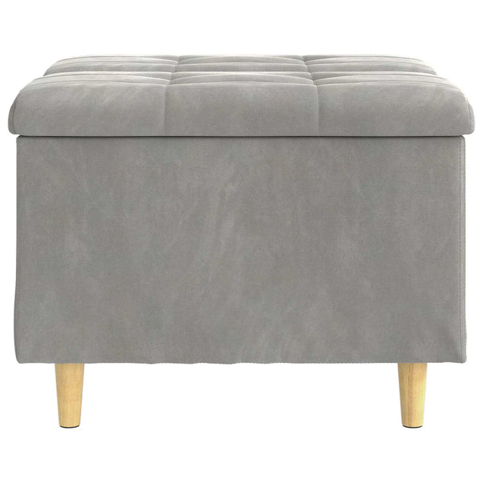 Sgabello Button Grigio chiaro 60 x 60 x 45 cm Velluto 876825
