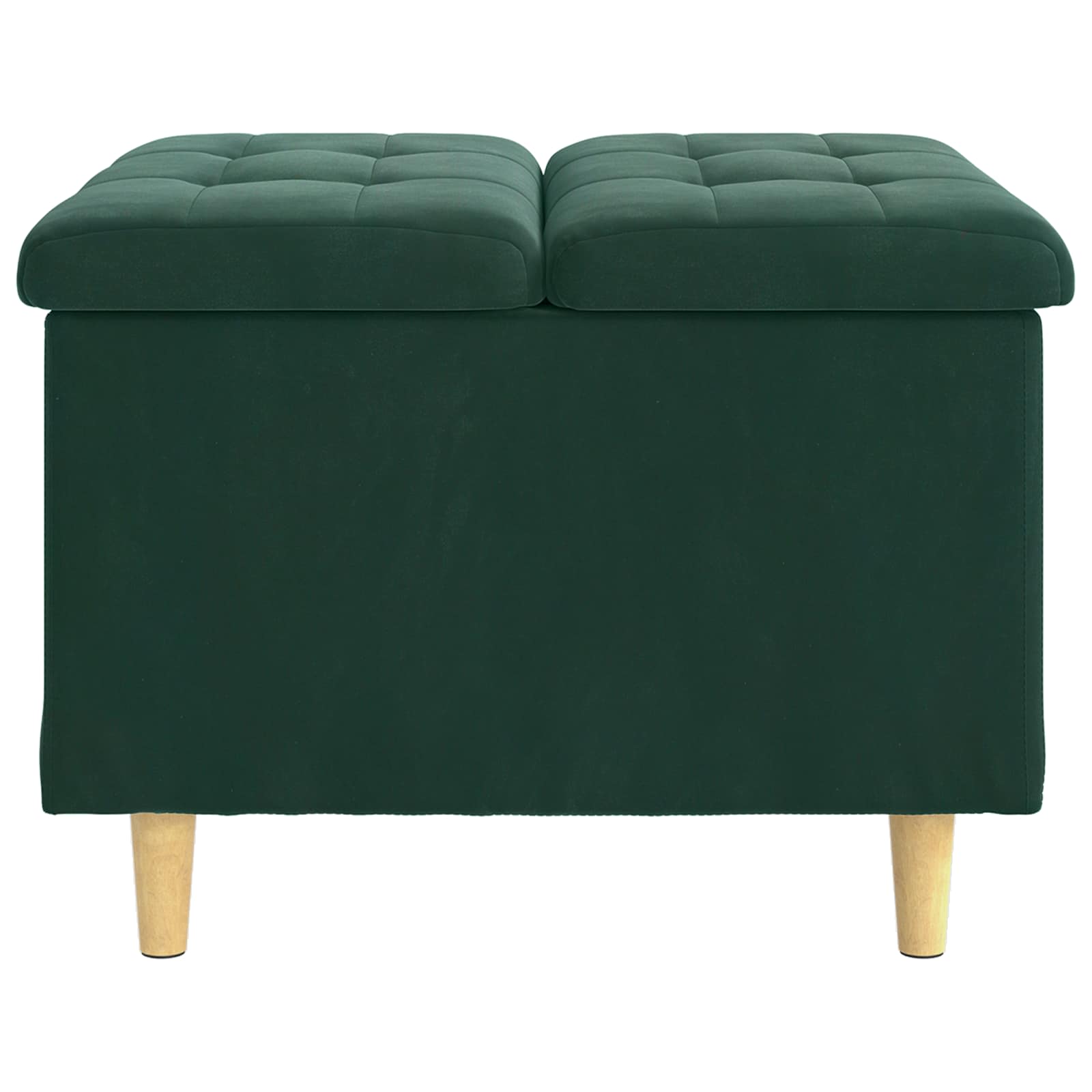 Sgabello Button con cuscino Verde Scuro 60 x 60 x 45 cm Velluto 876827