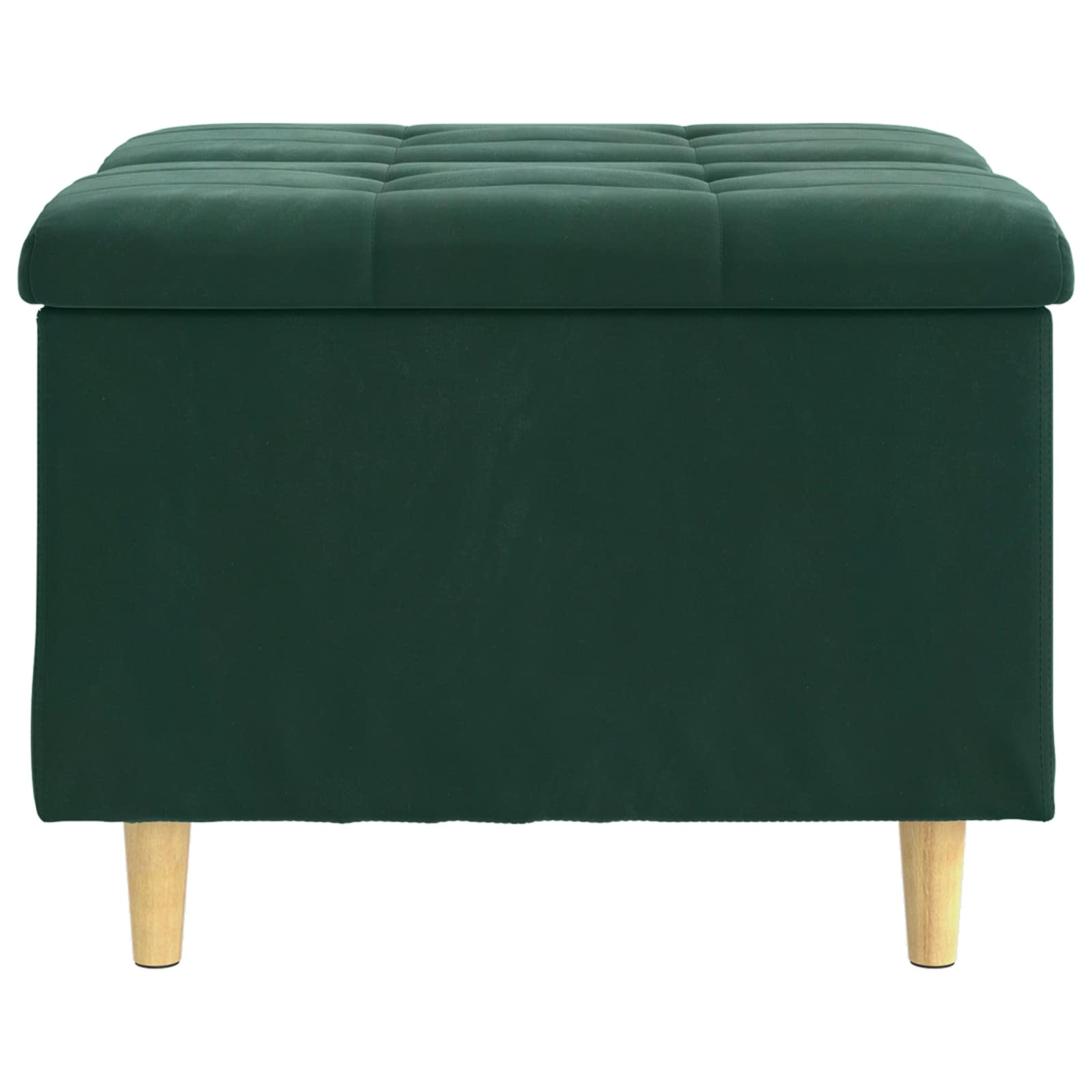 Sgabello Button con cuscino Verde Scuro 60 x 60 x 45 cm Velluto 876827