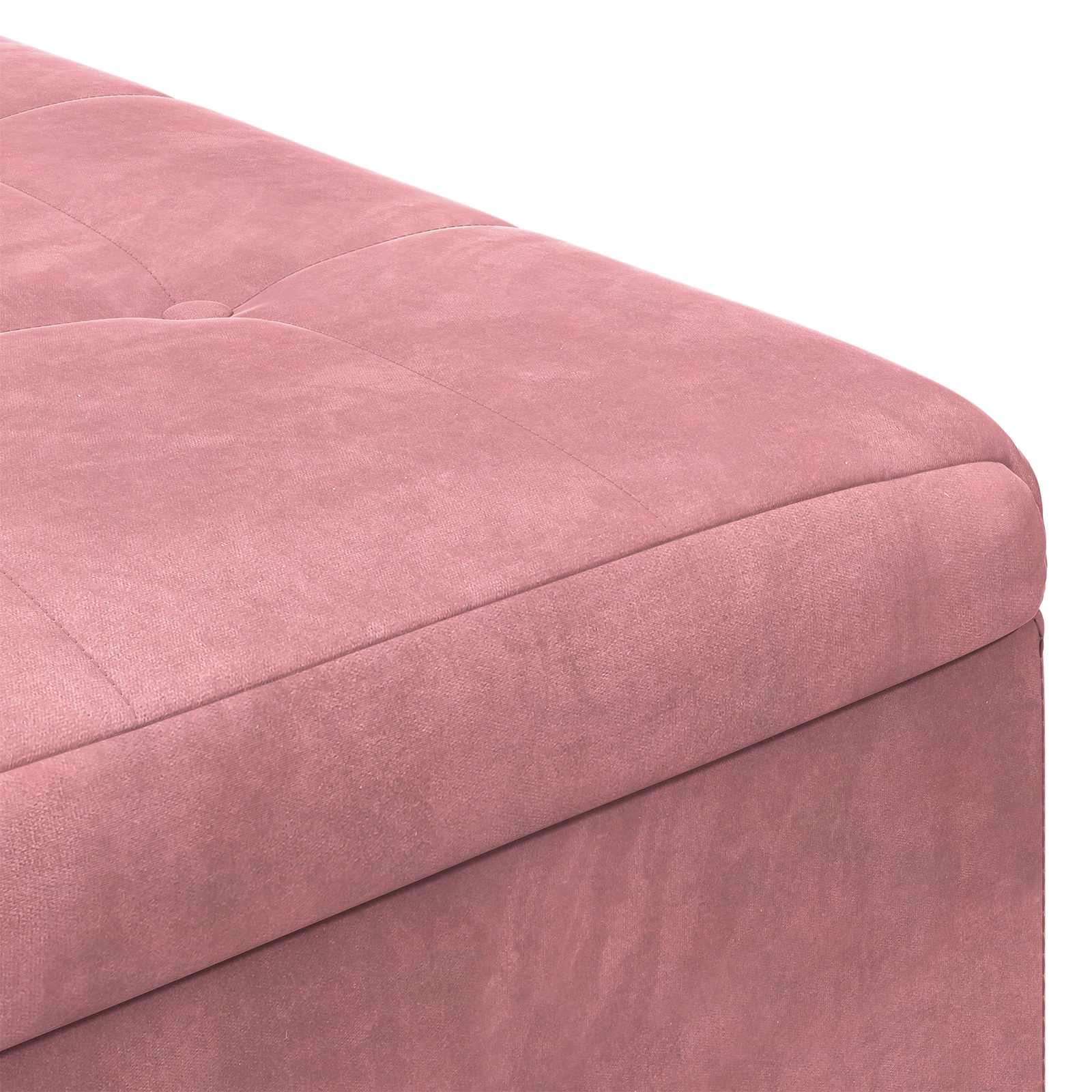 Sgabello Button con cuscino Rosa 60 x 60 x 45 cm Velluto 876828