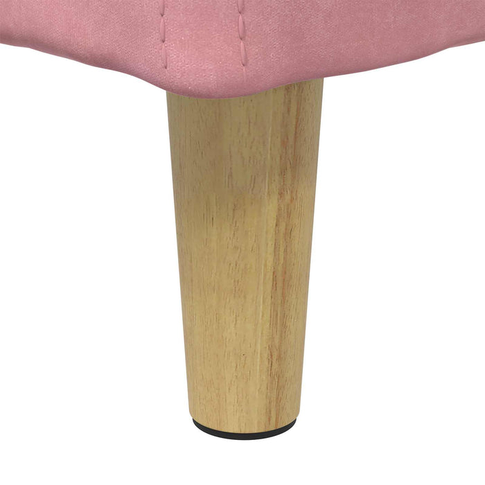 Sgabello Button con cuscino Rosa 60 x 60 x 45 cm Velluto 876828