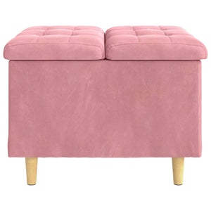 Sgabello Button con cuscino Rosa 60 x 60 x 45 cm Velluto 876828