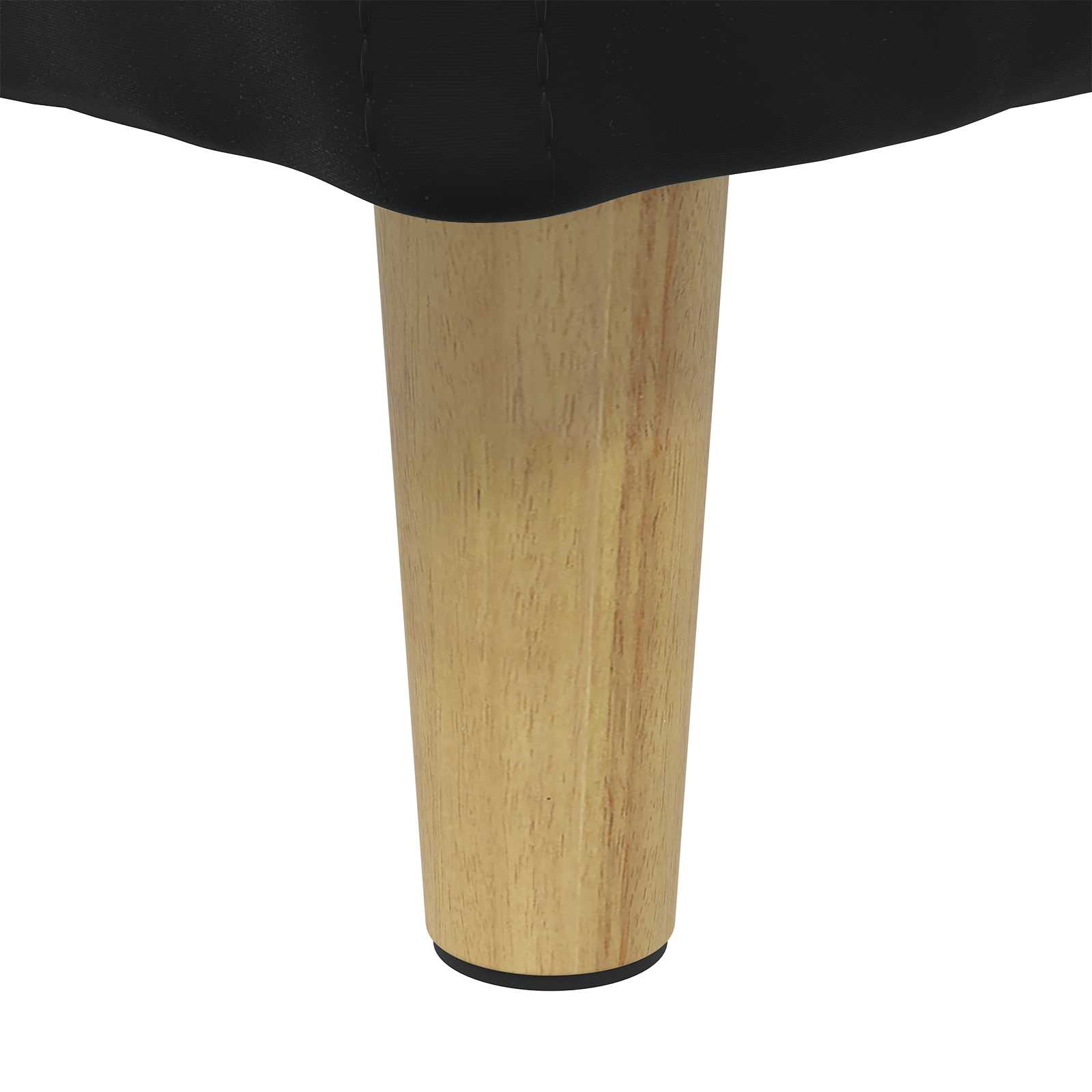 Sgabello Button con cuscino Nero 60 x 60 x 45 cm Velluto 876829