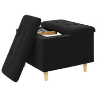 Sgabello Button con cuscino Nero 60 x 60 x 45 cm Velluto 876829