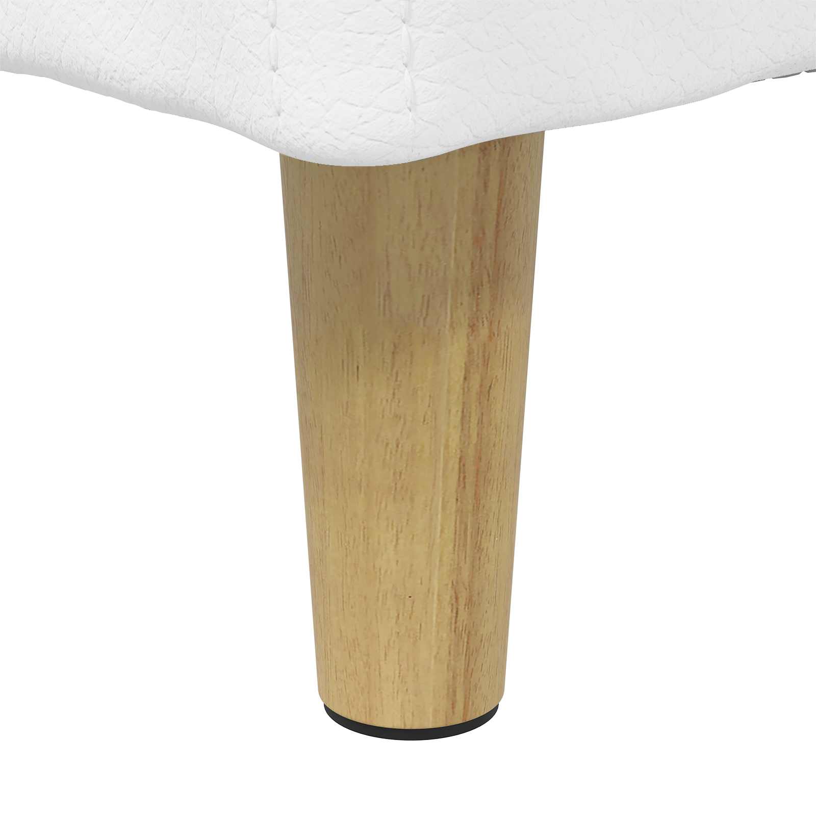 Sgabello Button Bianco 60 x 60 x 45 cm Pelle sintetica 876832