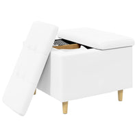 Sgabello Button Bianco 60 x 60 x 45 cm Pelle sintetica 876832