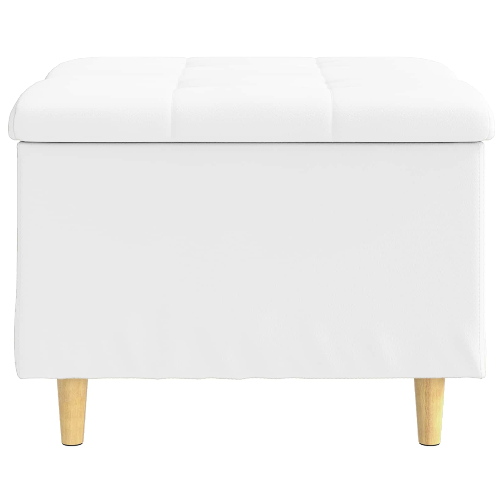 Sgabello Button Bianco 60 x 60 x 45 cm Pelle sintetica 876832