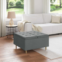Sgabello Button Grigio scuro 80 x 80 x 45 cm Tessuto 876834