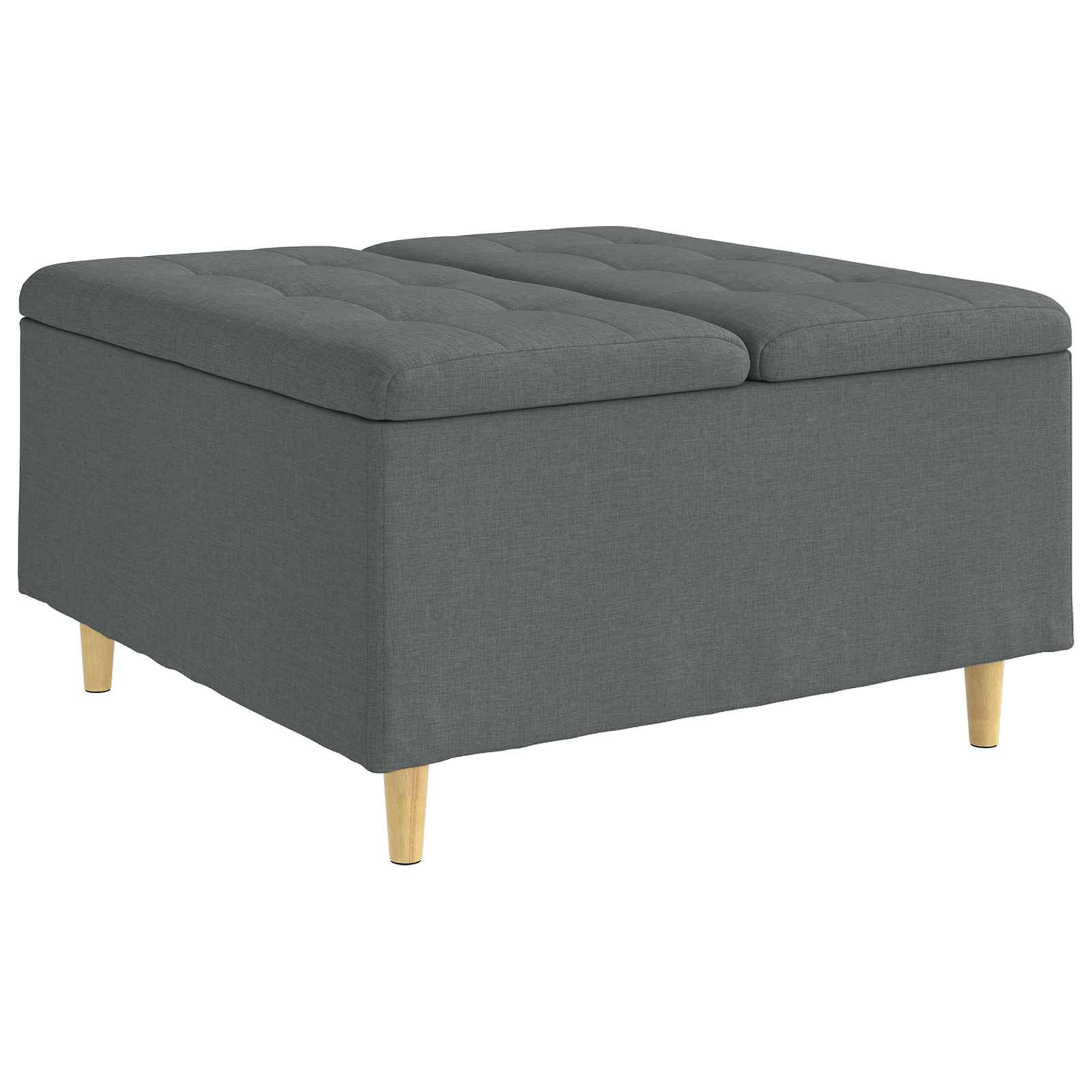Sgabello Button Grigio scuro 80 x 80 x 45 cm Tessuto 876834