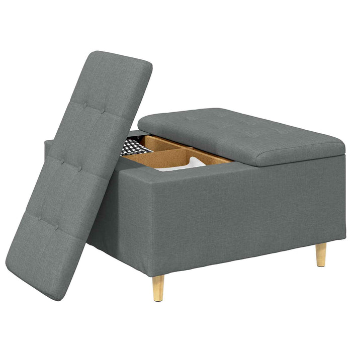 Sgabello Button Grigio scuro 80 x 80 x 45 cm Tessuto 876834
