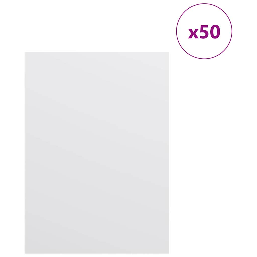 Pannelli decorativi 50 pcs Bianco 15 x 21 x 0.3 cm 885536
