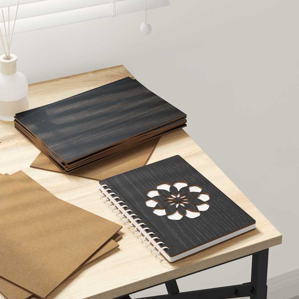 Pannelli decorativi 50 pcs Rovere nero 15 x 21 x 0.3 cm 885539