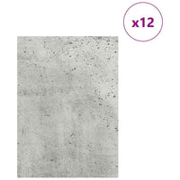 Pannelli decorativi 12 pcs Grigio cemento 15 x 21 x 0.3 cm 885544