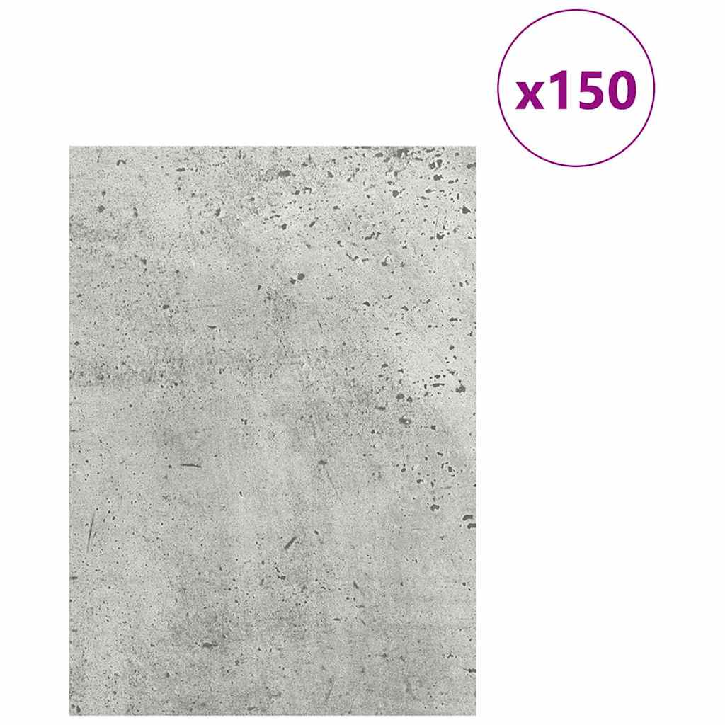 Pannelli decorativi 150 pcs Grigio cemento 15 x 21 x 0.3 cm 885546
