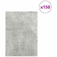Pannelli decorativi 150 pcs Grigio cemento 15 x 21 x 0.3 cm 885546
