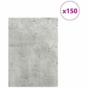 Pannelli decorativi 150 pcs Grigio cemento 15 x 21 x 0.3 cm 885546