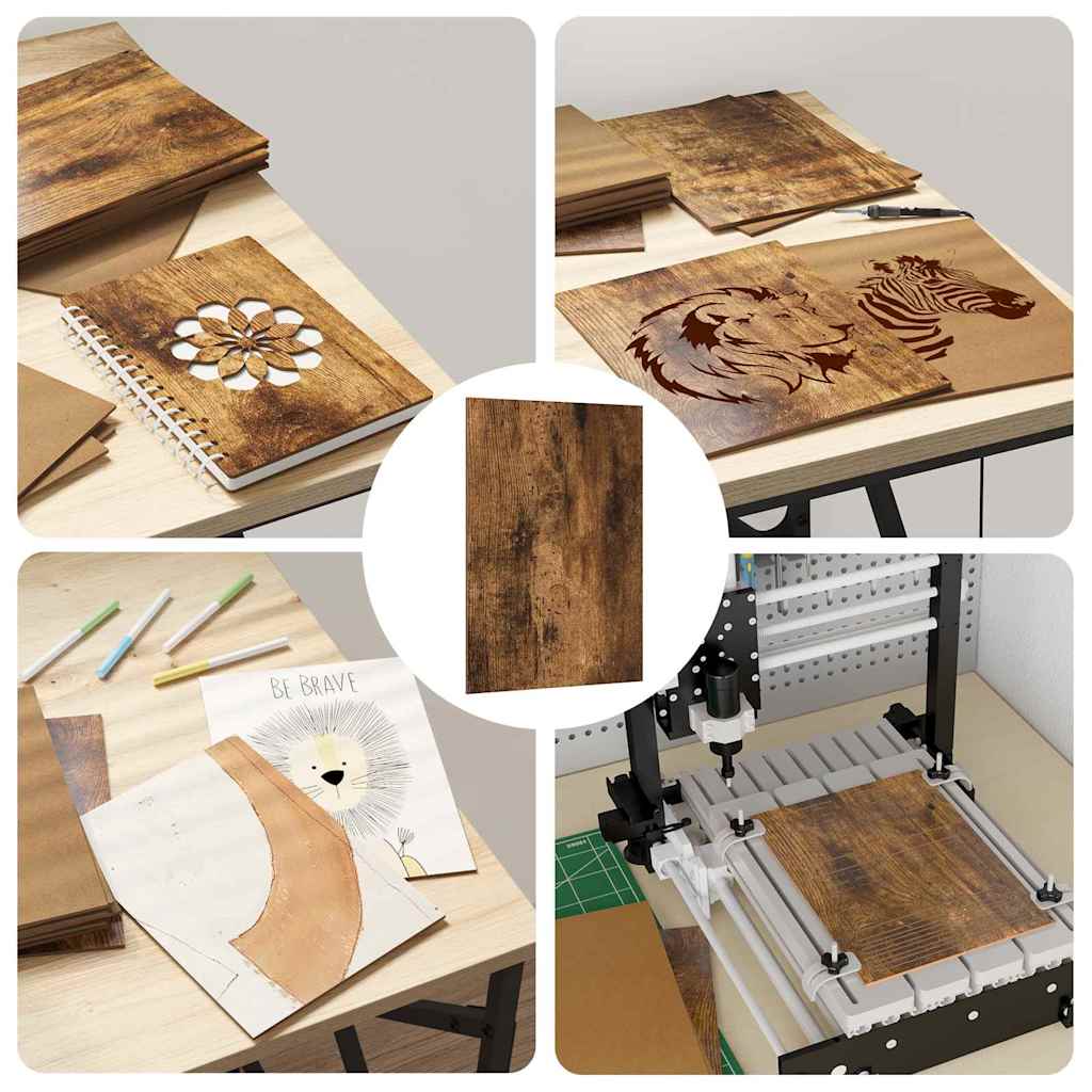 Pannelli decorativi 12 pcs Rovere fumo 15 x 21 x 0.3 cm 885547