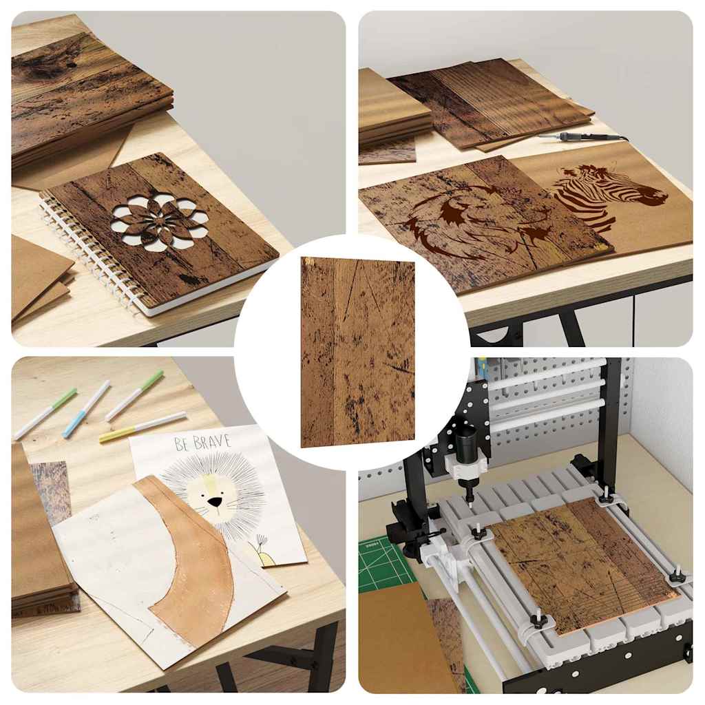 Pannelli decorativi 12 pcs Legno vecchio 15 x 21 x 0.3 cm 885553