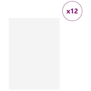 Pannelli decorativi 12 pcs Bianco 21 x 30 x 0.3 cm 885559
