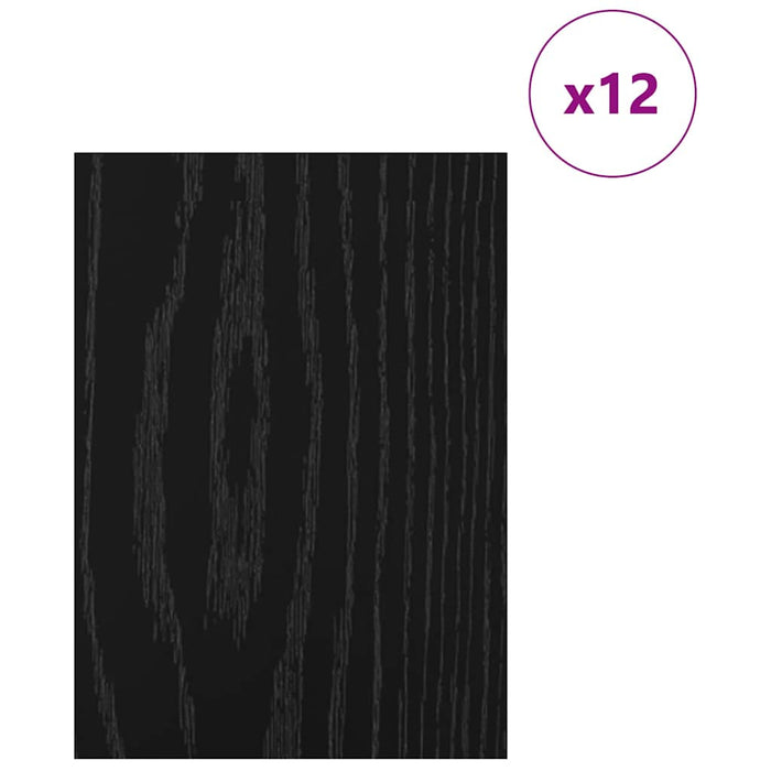 Pannelli decorativi 12 pcs Rovere nero 21 x 30 x 0.3 cm 885562