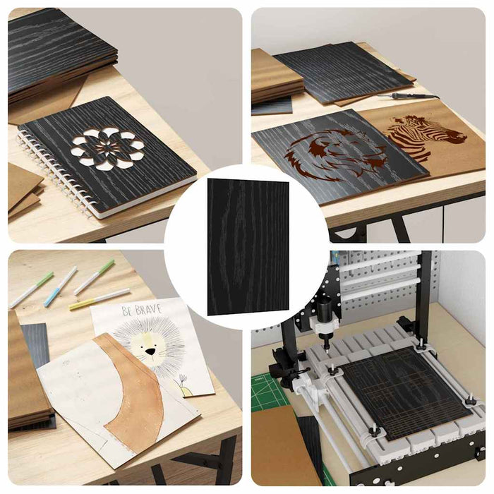 Pannelli decorativi 50 pcs Rovere nero 21 x 30 x 0.3 cm 885563